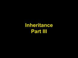 Inheritance III - Faculty Personal Homepage