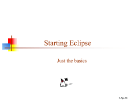 Starting Eclipse
