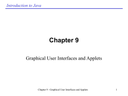 Introduction to Java Applets