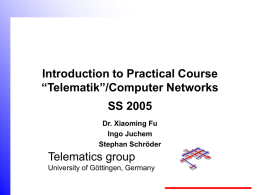 Introduction to Seminar “Advanced Topics on Computer Networking”