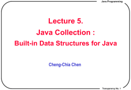 Lecture 5. Java Collection : Built