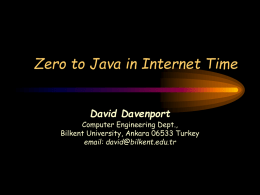 Zero to Java in Internet Time