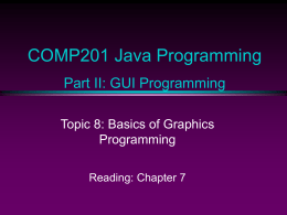 COMP201 Java Programming