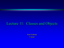 Classes and objects