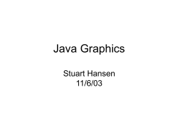 Java Graphics Stuart Hansen 11/6/03