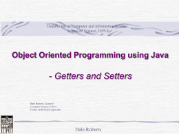 Java Classes Getters And Setters