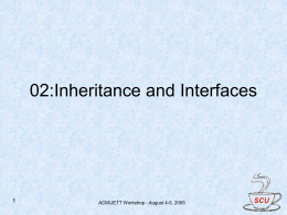 Inheritance and Interfaces