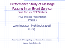 Performance Study of Message-Passing in an Event Service: Java