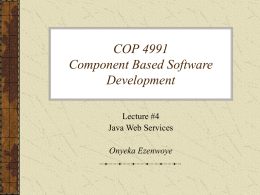 COP 4991 Component Based Software Development