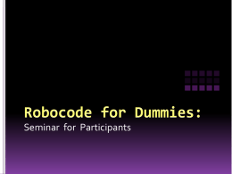 Robocode Seminar for Participants