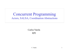 SALSA-Concurrency - Computer Science at RPI