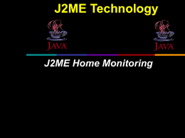 J2ME Home Monitoring - EECS People Web Server