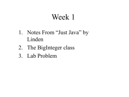 Notes From “Just Java”