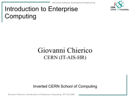 Introduction to Enterprise Computing - Indico