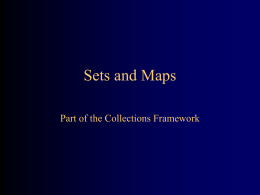Sets and Maps