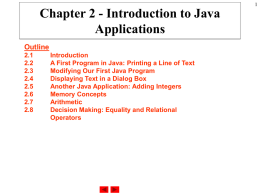 Introduction to Application