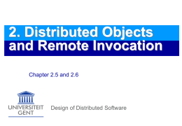 2. Distributed Objects and Remote Invocation