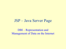 JSP – Java Server Page