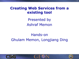 Creating Web Services