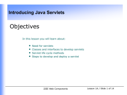 Introducing Java Servlets