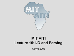 MIT-Africa Internet Technology Initiative Reading from a Text File