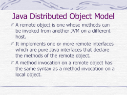 Java Distributed Object Model