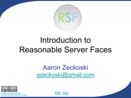 Introduction to Reasonable Server Faces