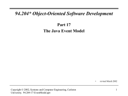 Java Event Model - Systems and Computer Engineering
