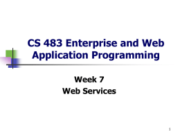 CS483_Wk7_Slides - Regis University: Academic Web Server