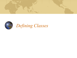 Defining Classes - hts.StevenWood.com Home