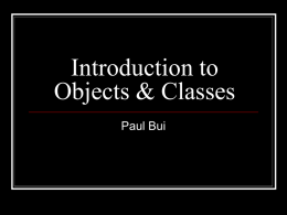 Classes - Paul Bui
