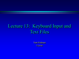 Keyboard input