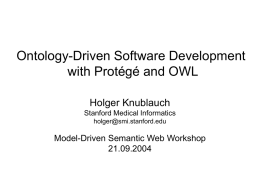 Model-Driven Architecture with Protege and OWL