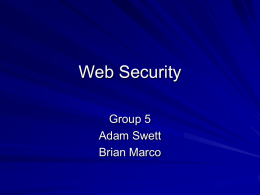 Web Security - ECE Users Pages