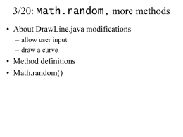 11/2: Method definitions, Math.random
