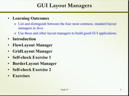Layout Managers