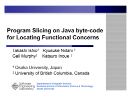 Program Slicing on Java bytecode (with Soot