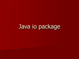 Java io package - IT Knowledge Base