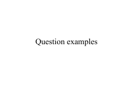 Question examples
