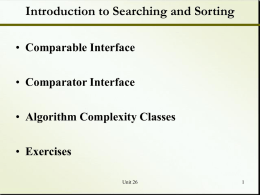 The Comparable Interface (cont`d)