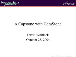 A Capstone with GemStone