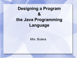 Introduction to Java Programming