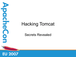 ApacheCon2007-HackingTomcat
