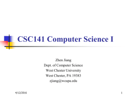 for, while, etc - WCU Computer Science