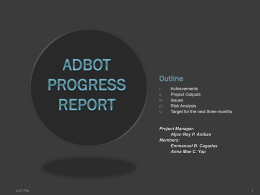 Adbot Progress Report 1