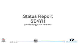 Status Report Presentation [482.8 KiB]