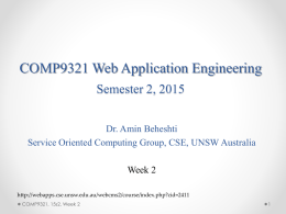 COMP9321 Web Application Engineering
