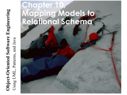 Mapping Models to Relational Schema