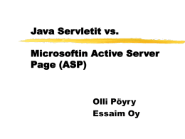 Java Servletit vs. Microsoftin Active Server Page (ASP)