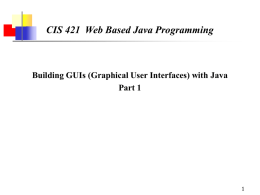 GUIs in Java